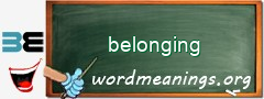 WordMeaning blackboard for belonging